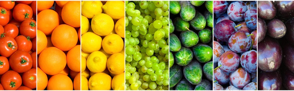 frutas y verduras según su color