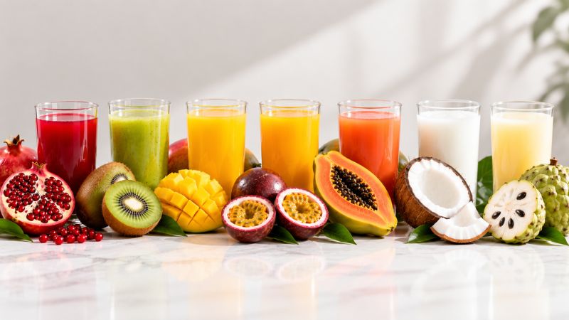zumo de frutas tropicales