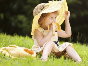 la fruta en la infancia