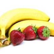 combinar plátano y fresa