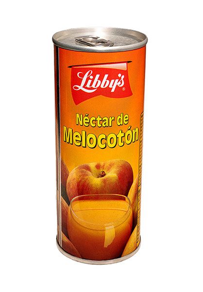 Néctar de melocotón, lata de 250ml
