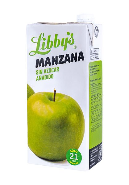 Zumo de manzana sin azúcar, brik litro